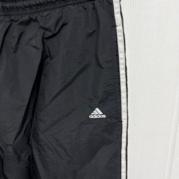 Adidas Men's Straight Leg Black Three Striped Track Pants ankle zip Size XL - Picture 10 of 13